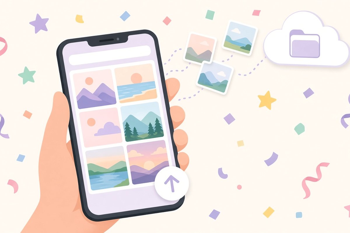Guest adding event photos from the phone browser without an app